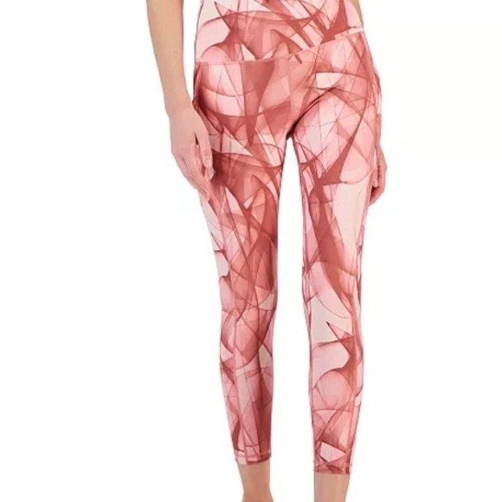 ID Ideology Swirling Lip Gloss Smoke 7/8 Leggings Pink Rose Size XSMALL NWT